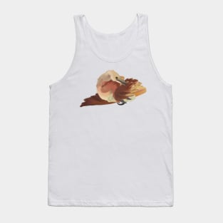 sleepy Velociraptor in brown Tank Top